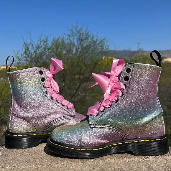 Dr. Martens Pascal Mermaid Multicolor Pastel Glitter Boots - Picture 11 of 16